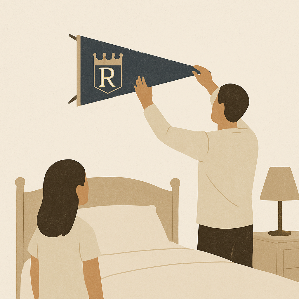 The Royals Pennant Above the Bed