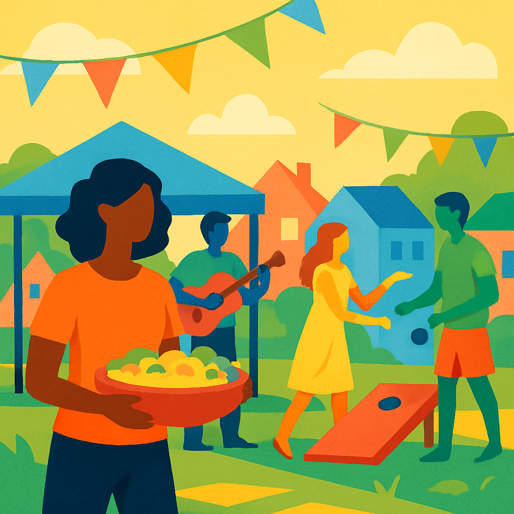 Neighborhood Potluck Dinner & Block Party This Saturday