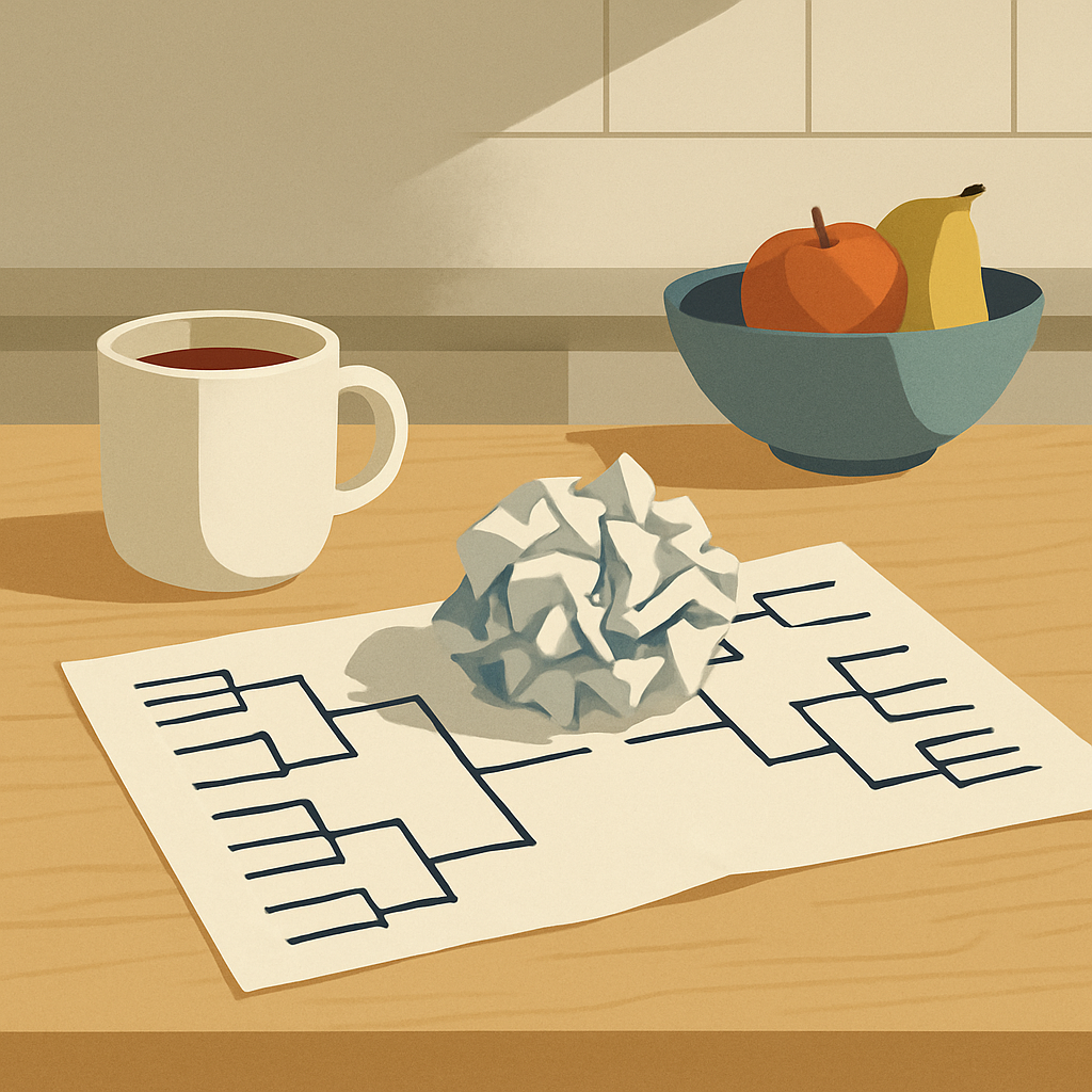 The Crumpled Bracket on the Kitchen Table